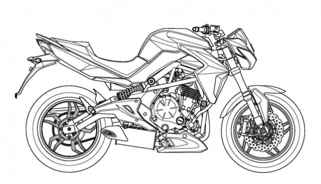 Kymco patents 650 cc middle-weight motorcycle design based 